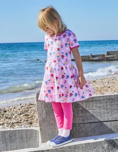 Organic Bunny Print Skater Dress