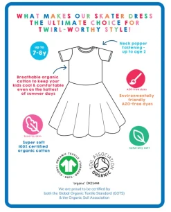 Organic Bunny Print Skater Dress