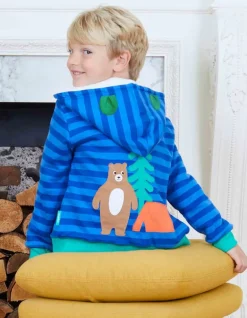 Organic Camping Bear Applique Hoodie