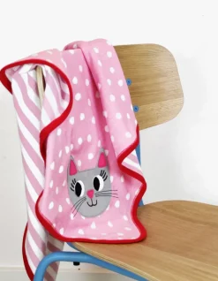 Organic Cat Applique Blanket