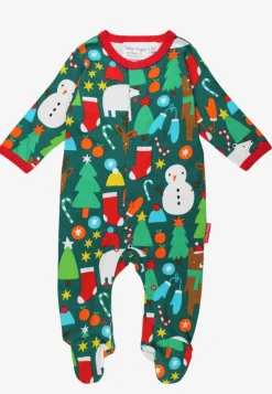 Organic Christmas Bear Print Baby Gift Set