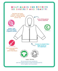 Organic Crocodile Applique Hoodie