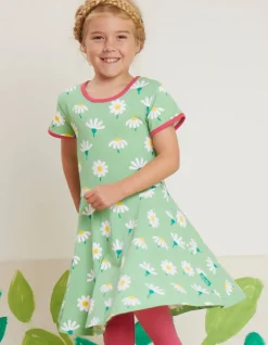 Organic Daisy Print Skater Dress