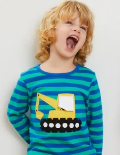 Organic Digger Applique Long-Sleeved T-Shirt