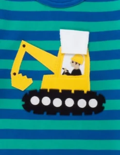 Organic Digger Applique Long-Sleeved T-Shirt