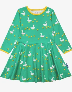 Organic Duck Print Skater Dress