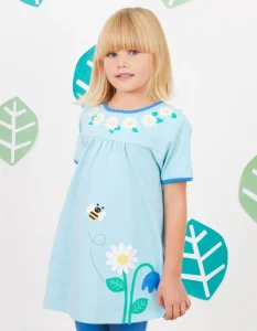 Organic English Garden Applique T-Shirt Dress