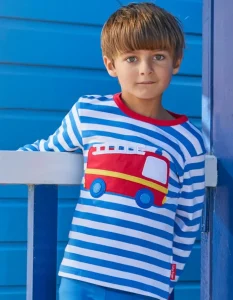 Organic Fire Engine Applique T-Shirt