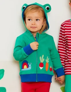 Organic Frog Applique Hoodie