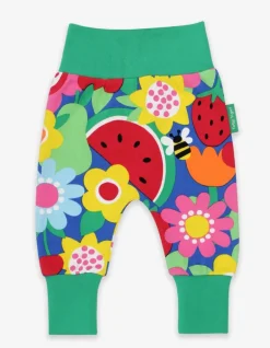 Organic Fruit Flower Print Yoga Pants