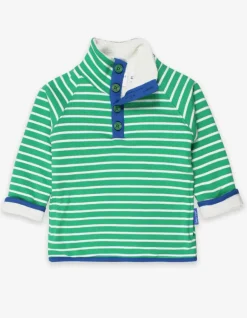 Organic Green Breton Cosy Fleece Sweatshirt