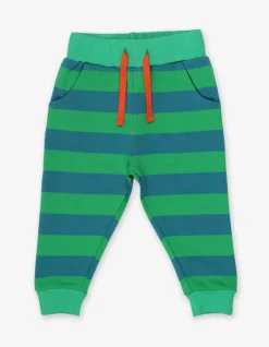 Organic Green Green Striped Joggers