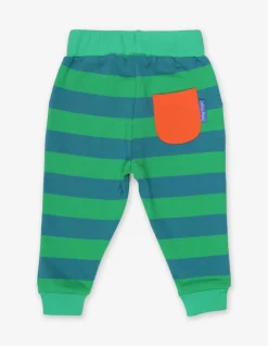 Organic Green Green Striped Joggers