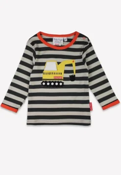 Organic Grey Digger Applique Long-Sleeved T-shirt