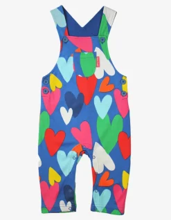 Organic Heart Print Dungarees