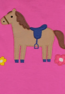 Organic Hillside Pony Applique Short Sleeved T-Shirt