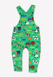 Organic Hillside Print Dungarees