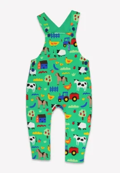 Organic Hillside Print Dungarees