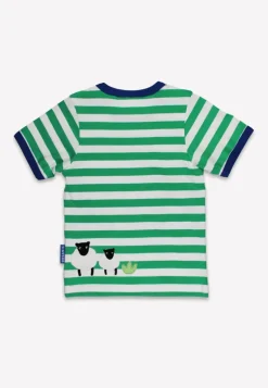 Organic Hillside Sheep Applique Short Sleeved T-Shirt