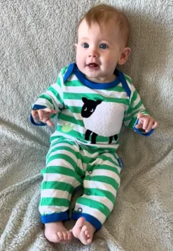 Organic Hillside Sheep Applique Baby Bundle