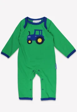 Organic Hillside Tractor Applique Sleepsuit