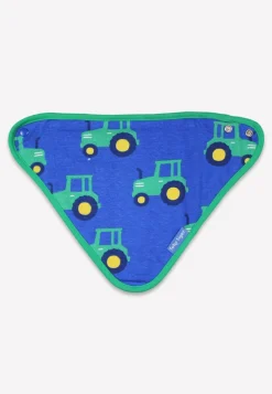 Organic Hillside Tractor Print Dribble Bib