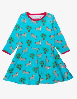 Organic Horse Print Skater Dress