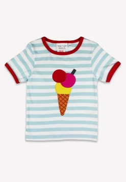 Organic Ice Cream Applique Short Sleeved T-Shirt