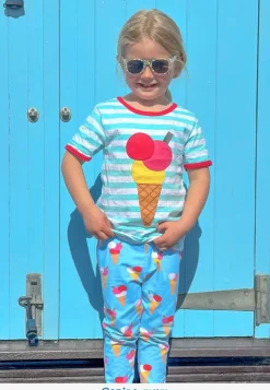 Organic Ice Cream Cones Print Leggings