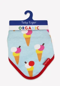 Organic Ice Cream Cones Print Dribble Bib