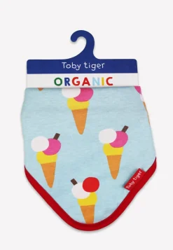 Organic Ice Cream Cones Print Dribble Bib