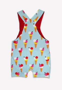Organic Ice Cream Cones Print Dungaree Shorts