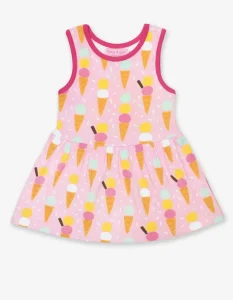 Organic Ice Cream Print Summer Dress