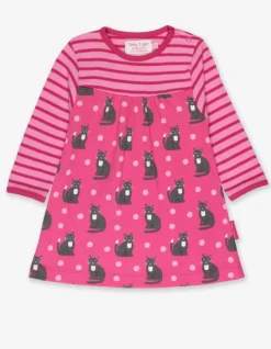 Organic Kitten Print Dress