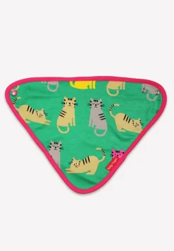 Organic Kitten Print Dribble Bib