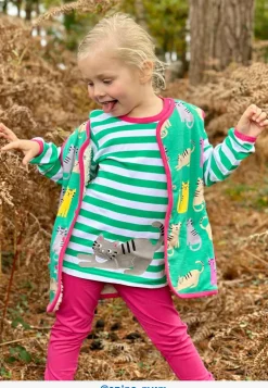 Organic Kitten Print Reversible Gilet