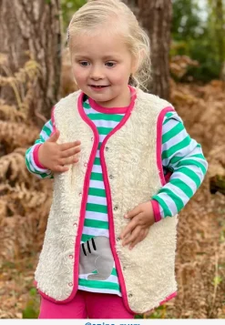 Organic Kitten Print Reversible Gilet