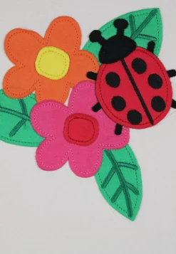 Organic Ladybird Applique Short Sleeved T-Shirt