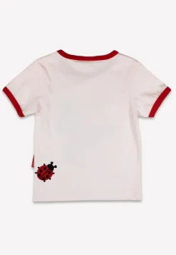 Organic Ladybird Applique Short Sleeved T-Shirt