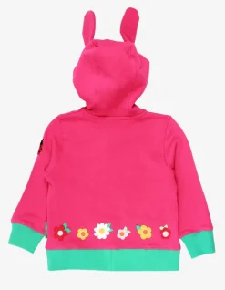 Organic Leaping Bunny Applique Hoodie