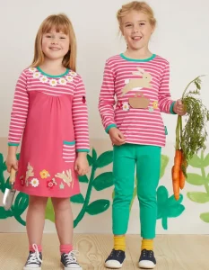 Organic Leaping Bunny Applique T-Shirt