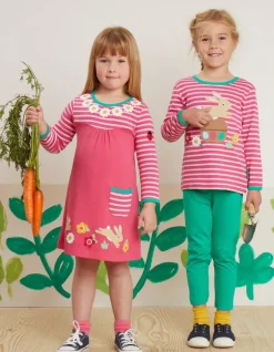 Organic Leaping Bunny Applique T-Shirt