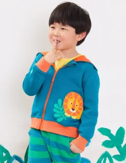 Organic Lion Applique Hoodie