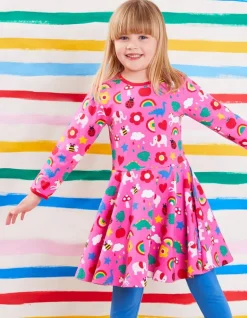 Organic Magical Mix-Up Print Skater Dress