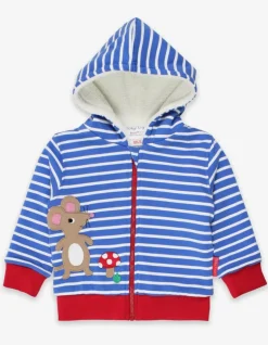 Organic Mouse and Mushroom Applique Hoodie