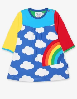 Organic Multi Rainbow Applique Dress