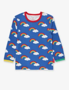 Organic Multi Rainbow Print Long-Sleeved T-Shirt