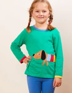 Organic Multi Sausage Dog Applique T-Shirt