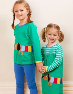 Organic Multi Sausage Dog Applique Dress