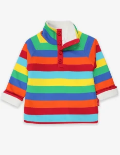 Organic Multi Stripe Cosy Fleece Sweatshirt